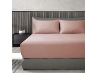 Luxton 1000TC Egyptian Cotton Fitted Sheet Set (Dusty Pink Color)