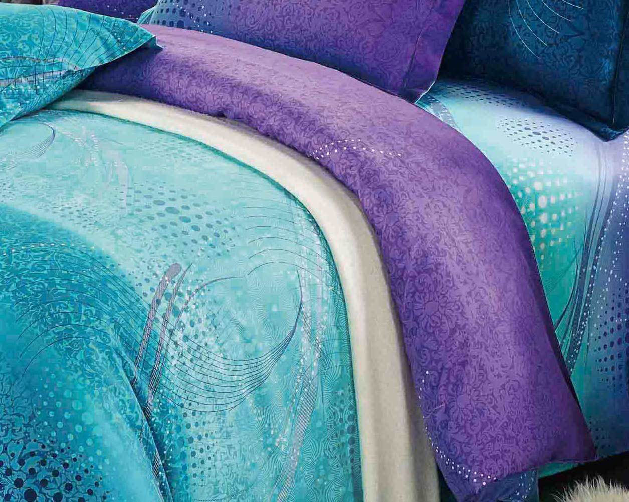 Double Queen King Duvet Cover 3pcs Aqua Turquoise Quilt Cover Set