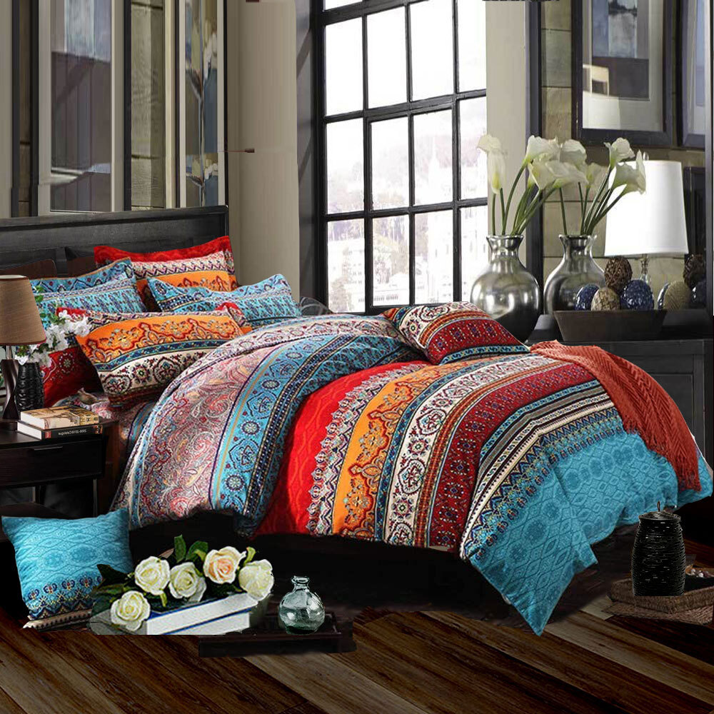 Mandala Striped Quilt Cover Set By Luxton, Bohemian King Size Bedspreads South Africa