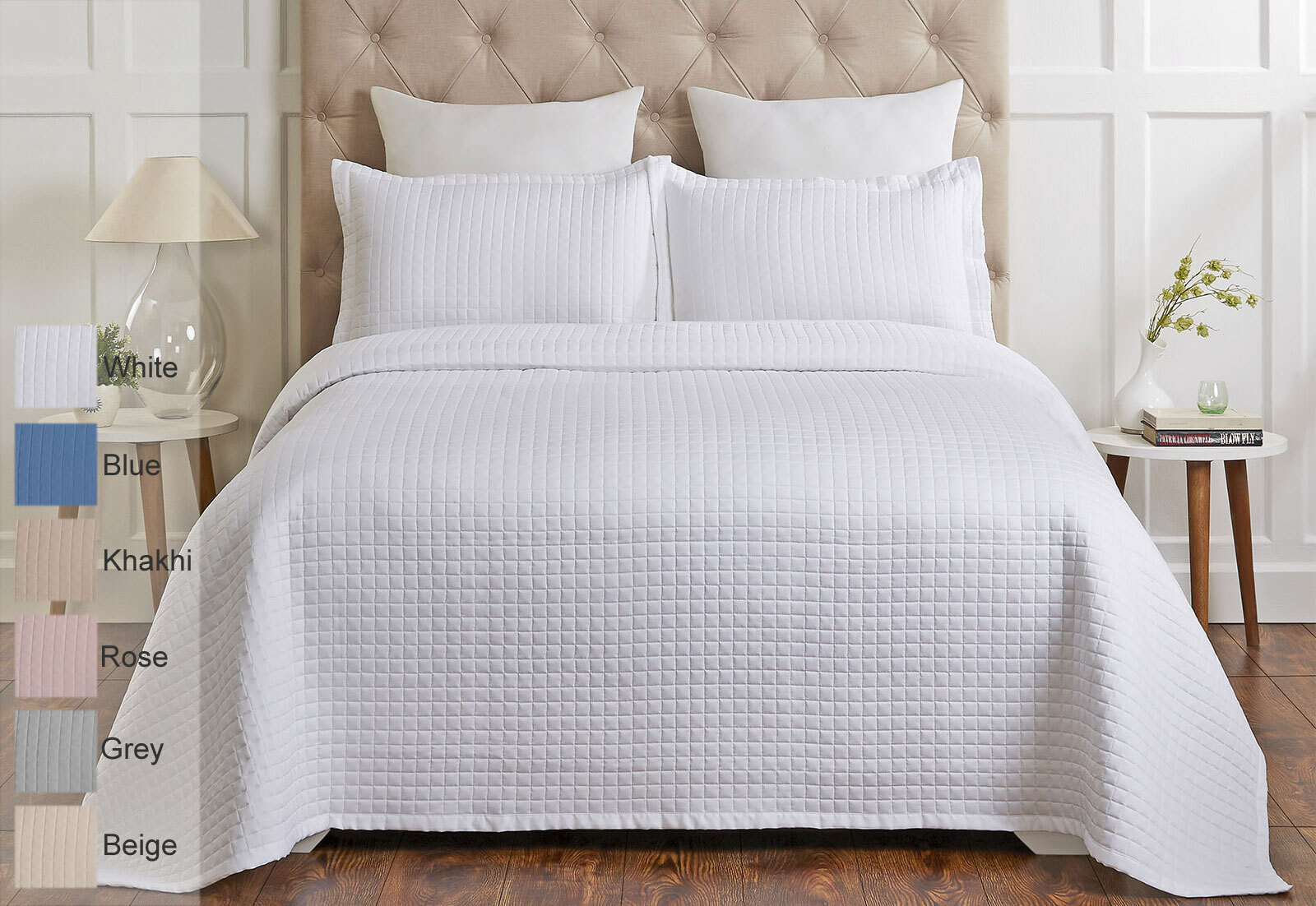 Madrid Cotton Quilted Coverlet Set