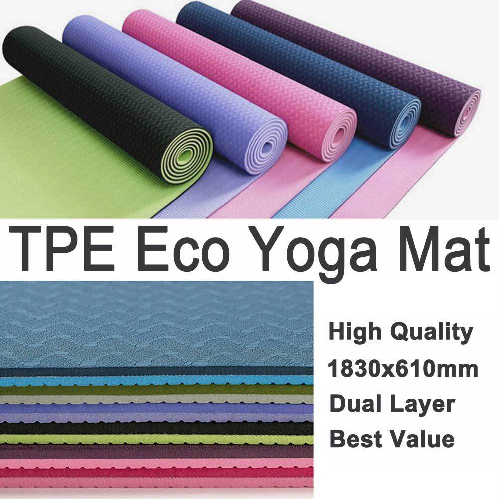 Eco-friendly TPE-foam Gym Mat / Yoga mat for fitness Exercise 6mm