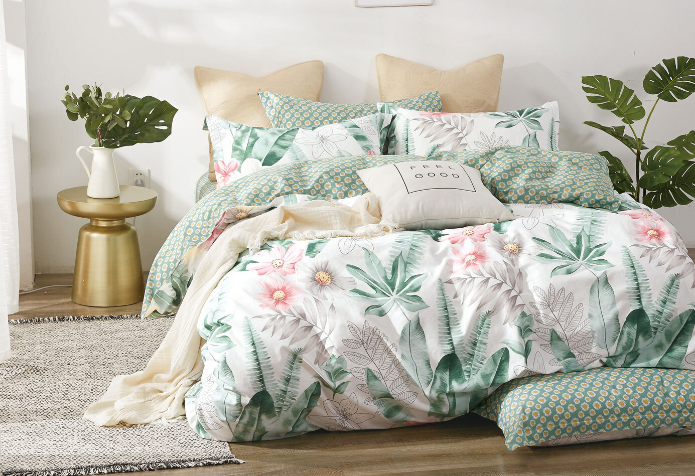 Luxton Ariana Tropical Quilt Cover Set 100 Cotton Manchester Direct