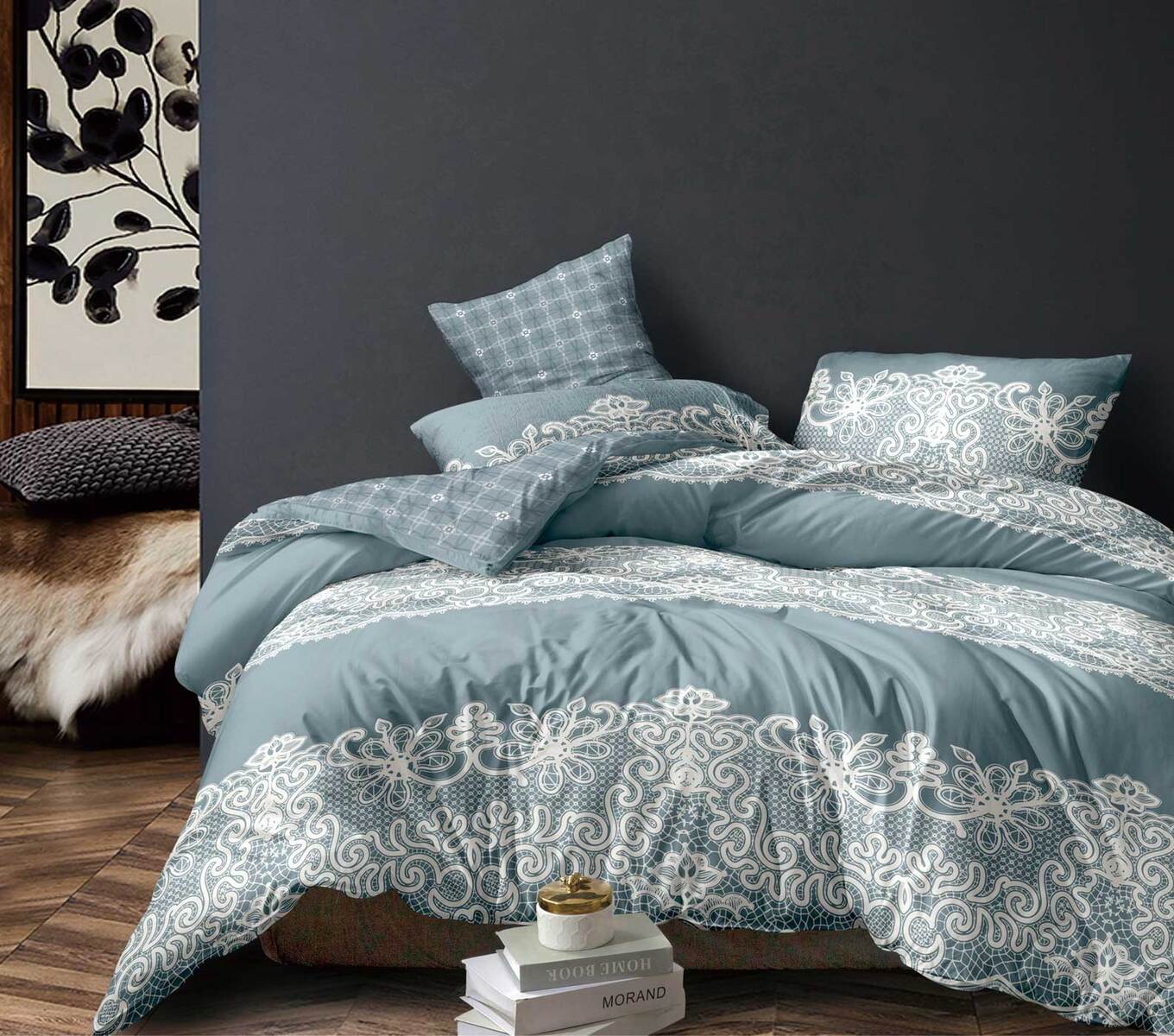 Luxton Ramsey Duck Egg Blue Quilt Cover, Duck Duvet Cover Single