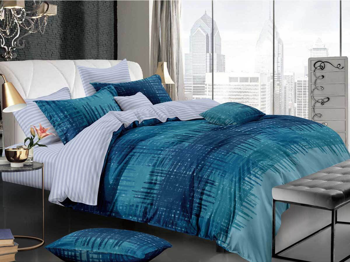 Luxton Byron Turquoise Quilt Cover Set In Queen King Size
