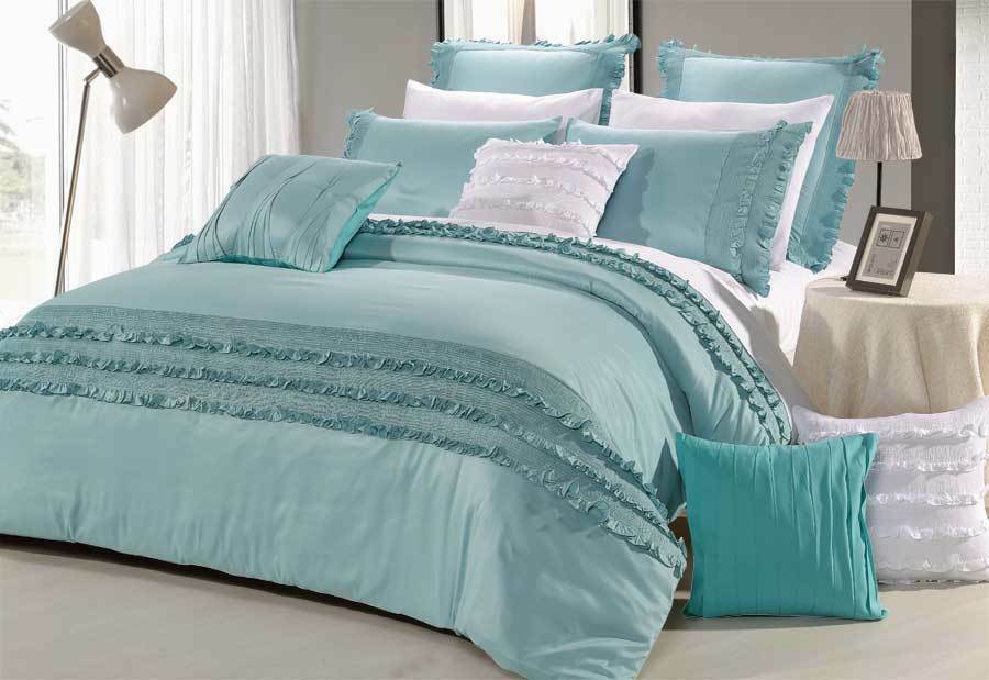 Haze Aqua Viva Quilt Cover Set In Turquoise Lowest Price Guarantee