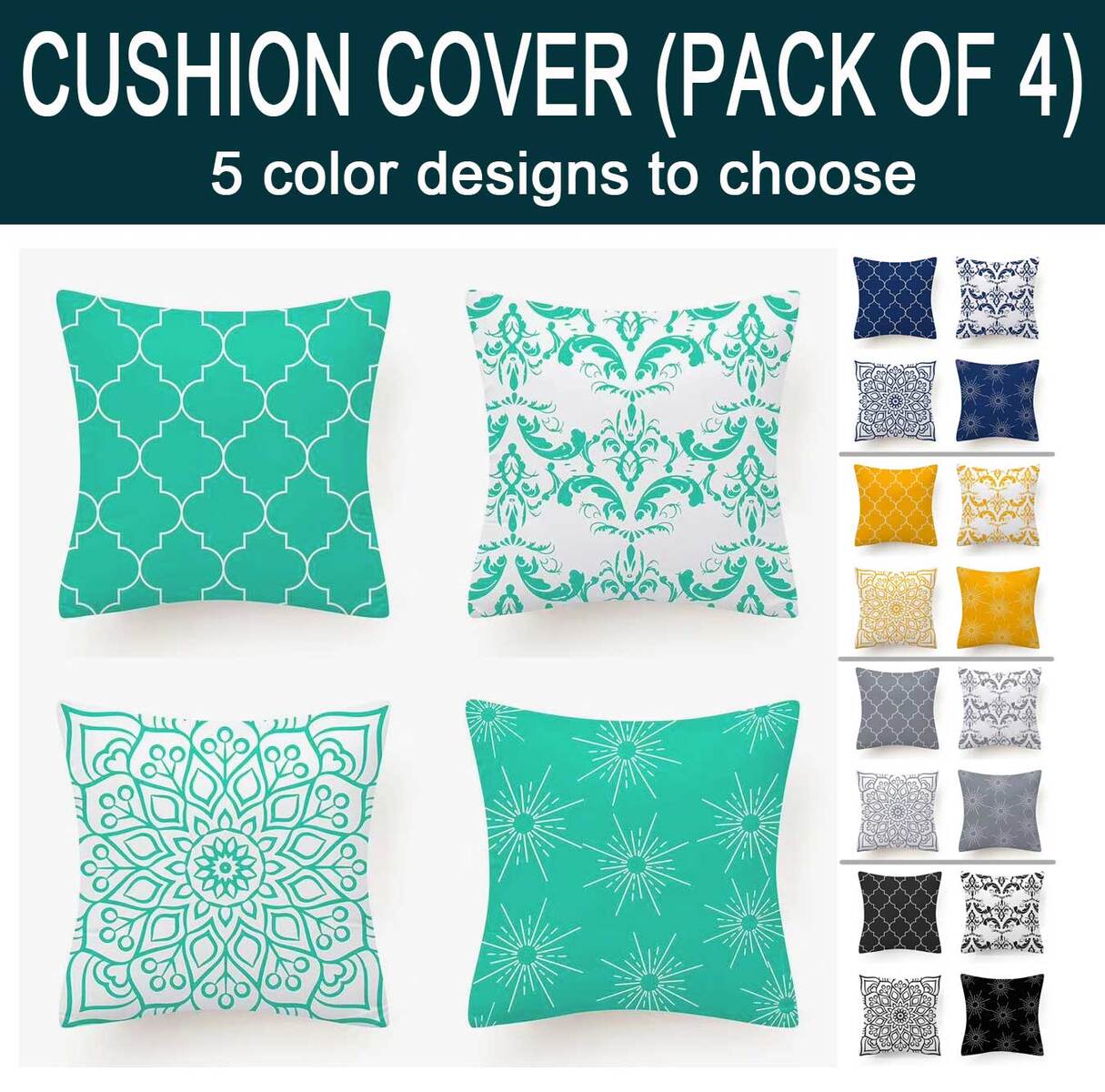 Cushion covers set cheap of 4