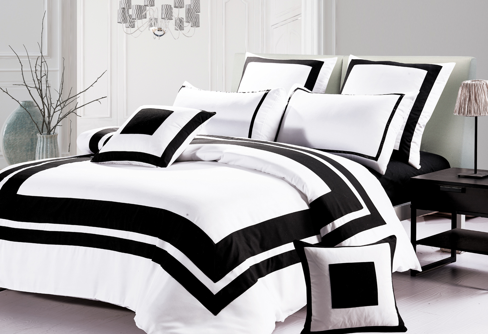 Luxton Abel Black White Duvet Quilt Cover Set Buy With Money