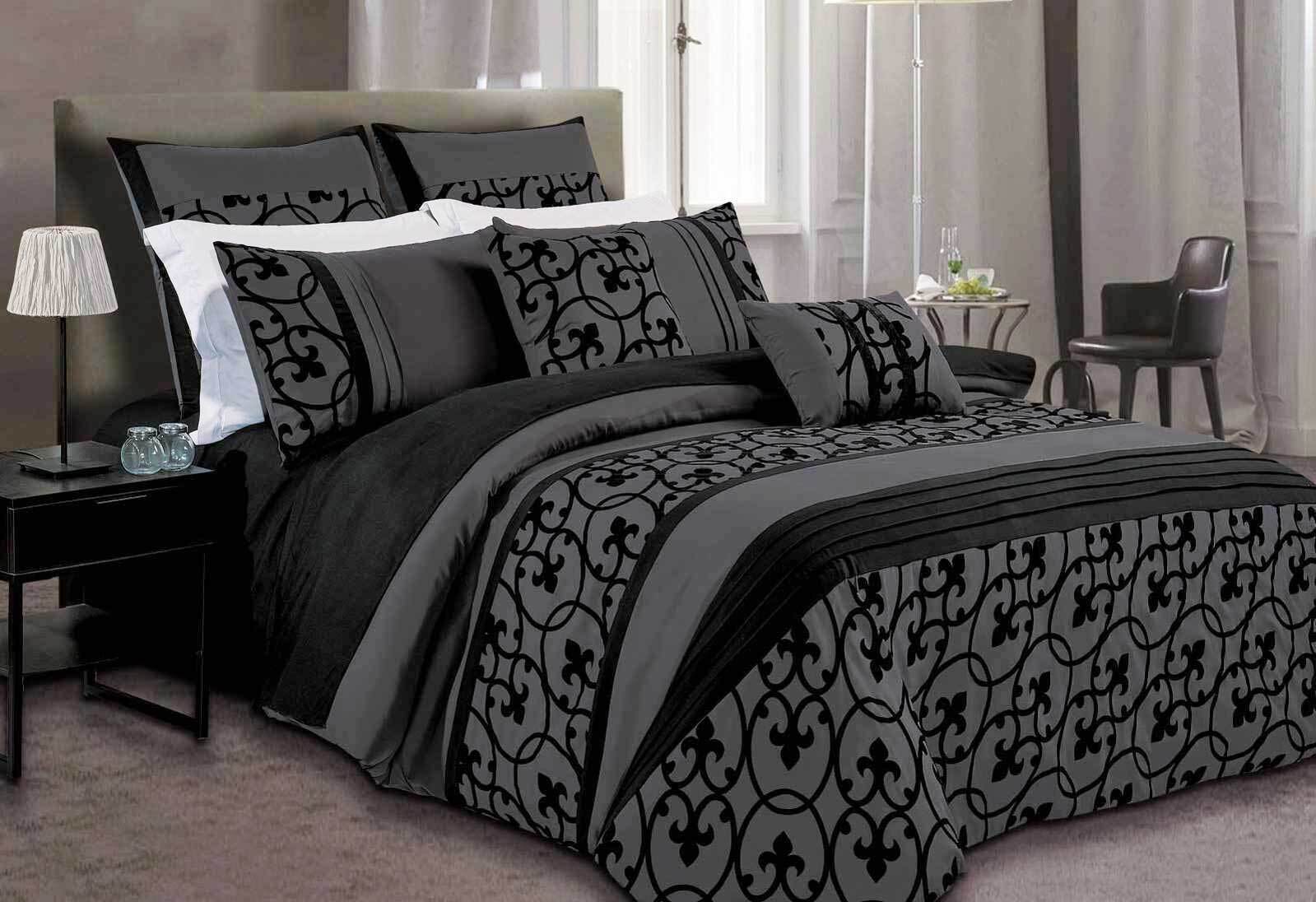 Lowest Price Dursley Black Quilt Cover Set Doona Cover Set