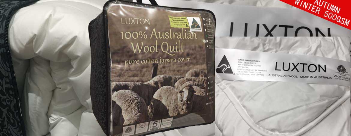 500GSM Australian Downs Luxton Wool Quilt