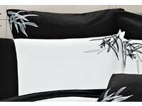 Embroidered Bamboo European pillowcases (twin pack)