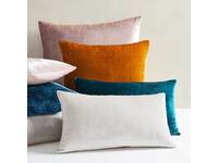 Velvet Breakfast Cushion Cover 30x50cm - Aqua