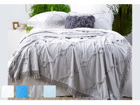 Park Avenue Moroccan Tufted Cotton Chenille Bed Cover Set