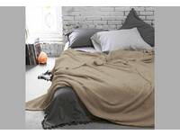 100% Cotton Waffle Blanket Queen / King 260 x 240cm (Stone)