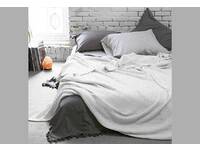 100% Cotton Waffle Blanket Queen / King 260 x 240cm (White)