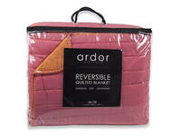Queen/King Size ARDOR Quilted Summer REVERSIBLE BLANKET (Orange/Pink Color)