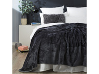 Heavy Weight Warm Soft Plush Blanket (Charcoal)