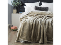 Renee Taylor Heavy Weight Acrylic Mink Blanket (Taupe)