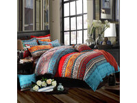 Queen Size Mandala Striped Quilt Cover Set