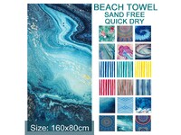 Coastal Turquoise Beach Towel Large 160x80cm