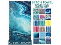 Coastal Turquoise Beach Towel Extra Large 180x90cm