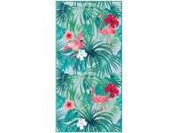 Tropical Flamingo Beach Towel