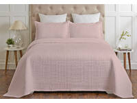 King / Super King Size Madrid Cotton Quilted Coverlet Set (Rose)