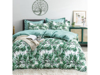 Tropical Green Palm Leaf Quilt Cover Set [item option: 2pcs Single quilt cover set]