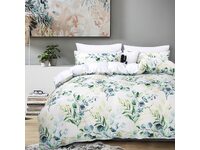 Adia Leaf Yellow Green Quilt Cover Set (Double Size)