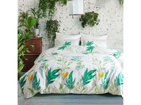 Single Size Hedwig Green Leaf Quilt Cover Set