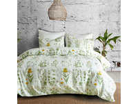 Hertha Daisy Green Quilt Cover Set