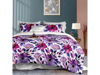 Plum Purple Floral Quilt Cover Set [item option: 2pcs Single quilt cover set]
