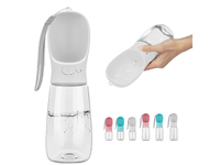 Dog Water Bottle Walking Travel Pets Drinking Bottle Outdoor Portable 550ml White