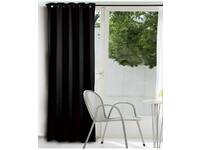 Black Eyelet Ring Top Blackout / Blockout Curtain (size: 120x221cm)