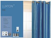 Luxton Oslo Blue blockout Eyelet Curtain 140x221cm 