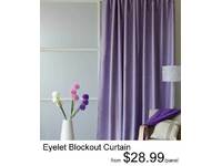 OSLO Textured LILAC Purple Violet EYELET Blockout Curtain 140x221cm ~ 1 panel