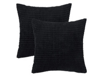 Velvet Corduroy European Pillowcase 65x65cm - Black