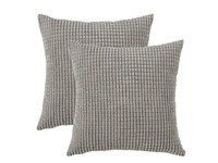 Velvet Corduroy European Pillowcase 65x65cm - Grey