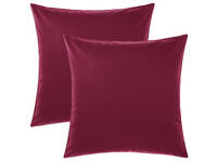 Burgundy Red European Pillowcases Pair