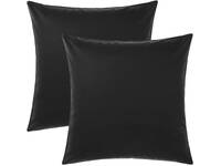 Black European Pillowcases Pair