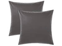 Dark Grey European Pillowcases Pair