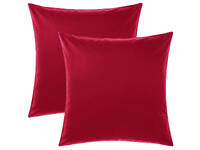 Red European Pillowcases Pair