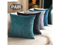 Luxton Velvet European Pillowcases 65x65cm (twin pack) (multiple colors)