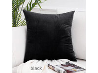 Velvet European Pillowcase 65x65cm - Black