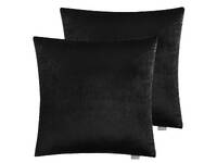 Velvet European Pillowcase 65x65cm - Black (PAIR)