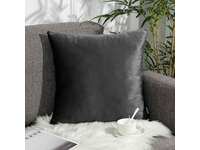 Velvet European Pillowcase 65x65cm - Dark Grey