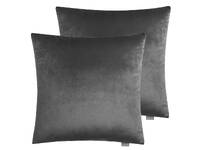 Velvet European Pillowcase 65x65cm - Dark Grey (PAIR)