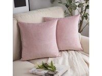 Velvet European Pillowcase 65x65cm - Light Pink
