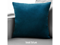 Velvet European Pillowcase 65x65cm - Teal Blue