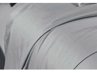 King Size Silver 300TC Cotton Sateen Fitted Sheet