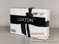 Clearance - Single Size White 300TC Cotton Sateen Fitted Sheet (with defect)